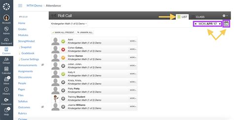 Image result for Roll Call Example