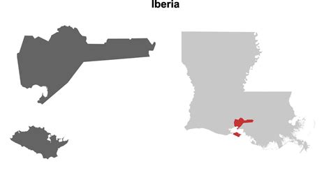 Iberia Parish, Louisiana blank outline map set 52839434 Vector Art at ...