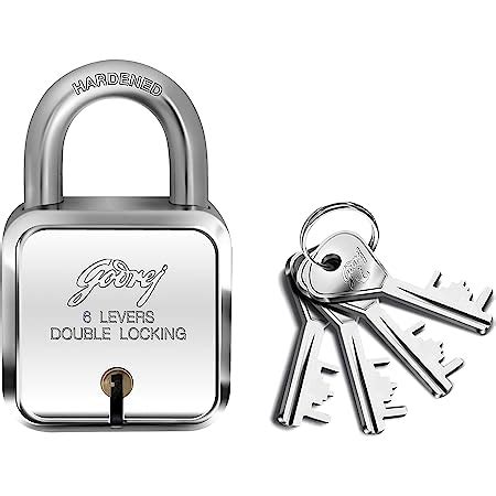 Padlock with 4 Keys 7 Lever Lock is Best Used for Home, Office, Shops ...