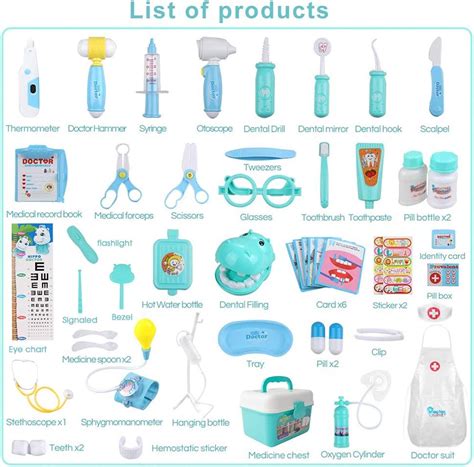 Buy MCFANCE Toy Doctor Kits 48Pcs Pretend Play Doctor Kit Toys ...