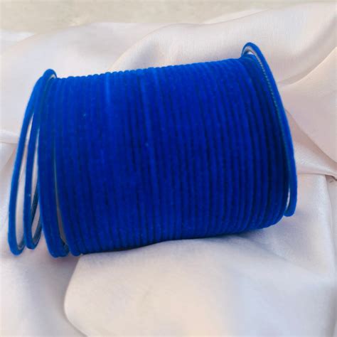 Blue Velvet Bangles – Naari Gehna