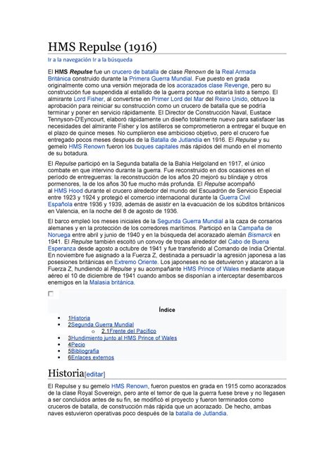 HMS Repulse (1916) - nais - HMS Repulse (1916) Ir a la navegación Ir a ...