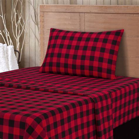 Mainstays Flannel Sheet set Traditional Contemporary Rustic 81 Thread ...