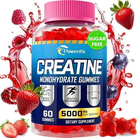 Amazon.com: Creatine Monohydrate Gummies, Creatine for Women & Men, Pre Workout Creatine ...