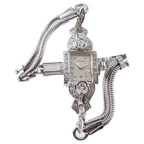 Bulova 14Kt. Solid Gold Mid Century Ladies Watch with Diamond Bezel ...