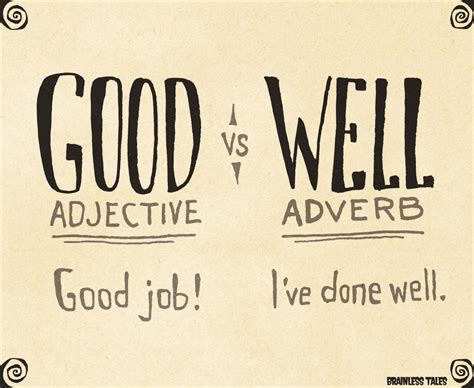 Good Vs Well GOOD Vs WELL