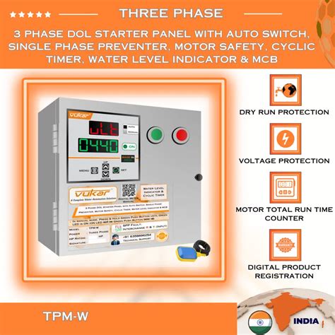 Vukar TPM-W: Best Three Phase Starter with Water Level Indicator | Buy ...