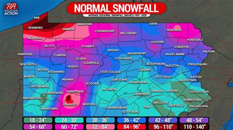 Average Snowfall in PA: From 18 Inches to Over 12 FEET Of Snow, Where ...