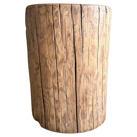 Elm Wood Tree Stump Table For Sale at 1stDibs