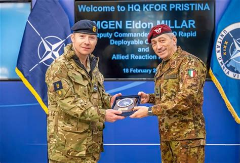 COMKFOR welcomed the Deputy Commander of NATO ARF and NRDC-ITA
