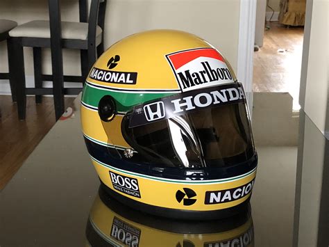 Ayrton Senna Crash Helmet Ayrton Senna F1 Replica Helmets – All