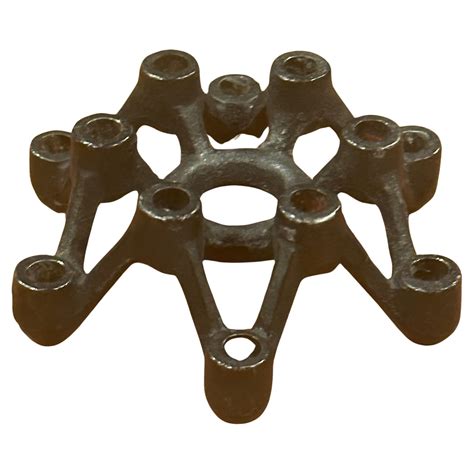 Mid-Century Brutalist Wrought Iron Wall Candle Holder For Sale at 1stDibs