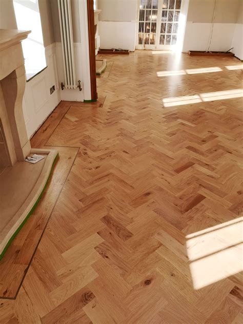 New Oak Parquet Flooring with a Walnut Beading by Aspen and Ash ...