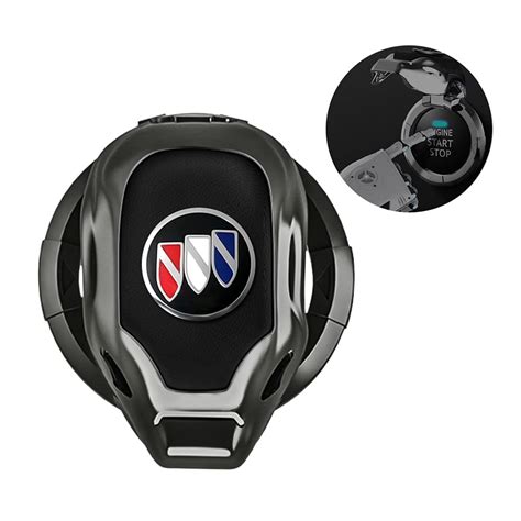 Boakz Damai Metal Push Start Button Cover with Leather Decor for India ...