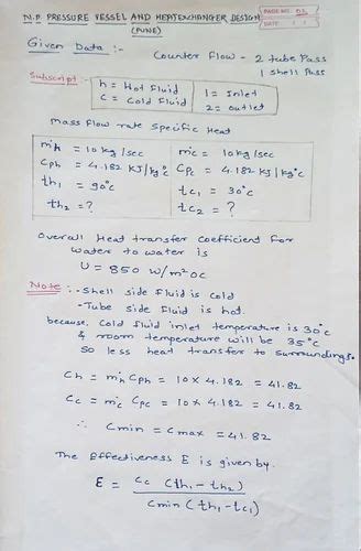 Image result for Heat Exchanger Calculation Example