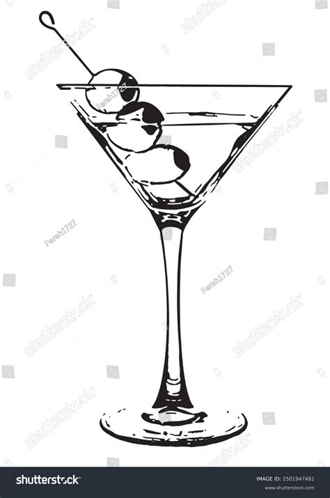 Martini Glass Olives Illustration Stock Vector (Royalty Free) 2501947481 | Shutterstock