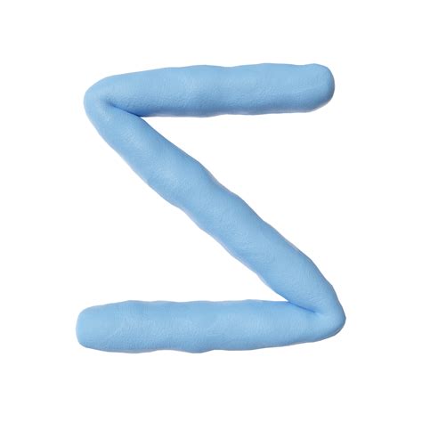 3d Blue clay alphabet letter z 24258694 PNG
