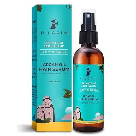 Buy Pilgrim Argan Oil Hair Serum For Dry Frizzy Hair, Hair Smoothing ...