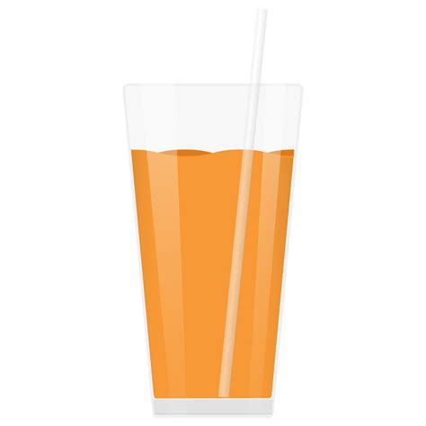 vaso realista lleno de jugo de naranja con pajita de cóctel. 10829972 PNG