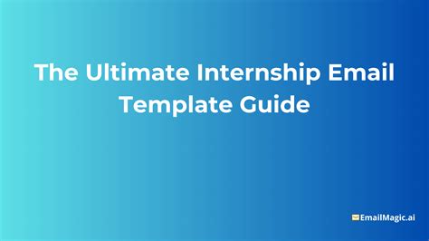 Image result for Internship Email Example