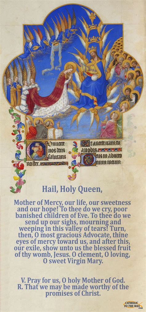 Free Printable Hail Holy Queen Prayer