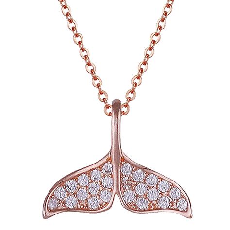 GIVA 925 Silver Rose Gold Anushka Sharma Dolphin Tail Necklace with ...