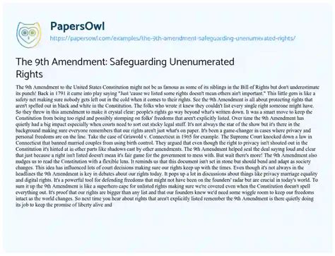 Image result for 9th Amendment Examples