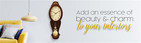 Buy CHRONIKLE Elegant Vertical Pendulum Wooden Case Analog Wall Clock ...