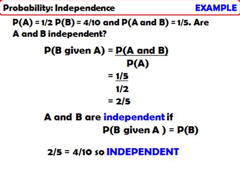 Image result for Independence Probability Formula