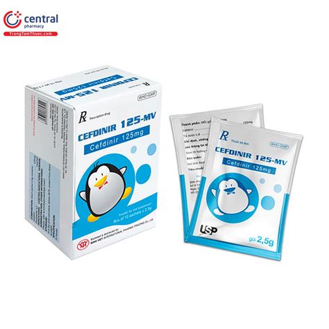 Thuốc Cefdinir 125 - MV - Kháng sinh điều trị tình trạng nhiễm khuẩn