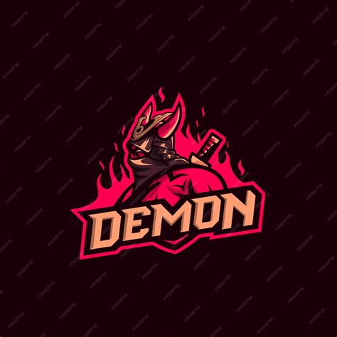 Samurai demon premium logo | Premium Vector