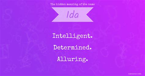 The hidden meaning of the name Ida | Namious