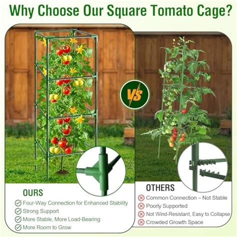 Fabulas Tomato Cage, Square Tomato Trellis Plant Support India | Ubuy