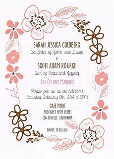 Wedding Invite Border by Custom Floral Border Wedding Invitation By Precious Beast Wedding Invite Border