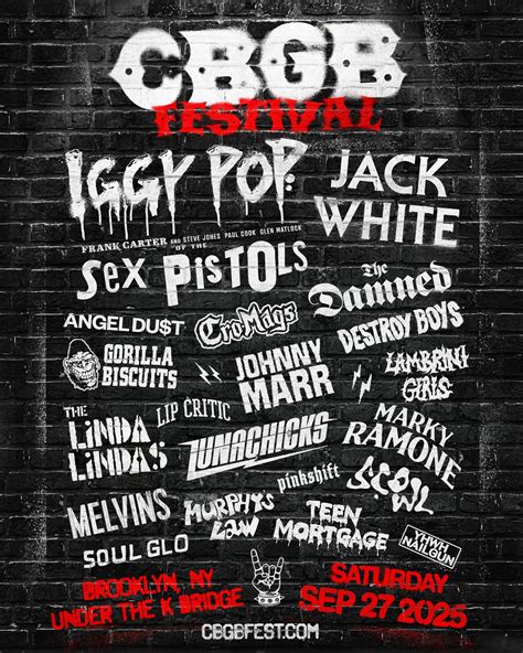 CBGB Festival official lineup announced; Iggy Pop and Jack White to ...