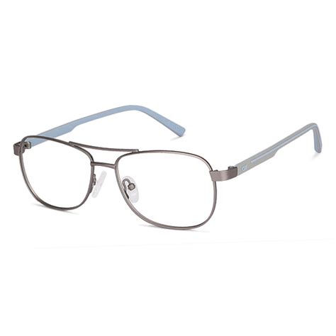Buy Gunmetal Grey Sky Blue Full Rim Aviator Lenskart Air Fusion VC ...