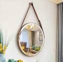 casagold Round Wall-Mounted Hanging Mirror with Leather Strap Price in ...