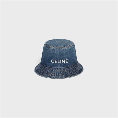 celine bucket hat in union wash denim - UNION WASH | CELINE