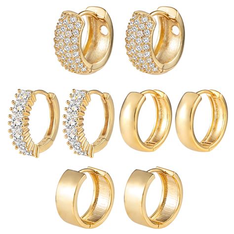 Small Gold Plated Hoop Earrings for Women Hypoallergenic Lightweight ...