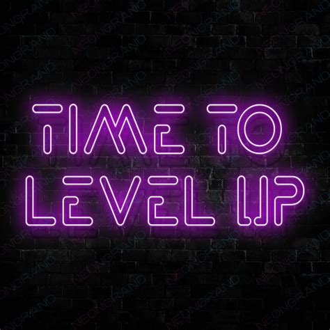 Game Neon Sign Time To Level Up Gamer Led Light | Neon signs, Game room ...