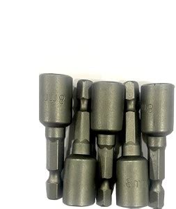 Jon Bhandari Tools 8MM SOCKET SIZE 50MM LONG 5pcs 8mm Hexagon Magnetic ...