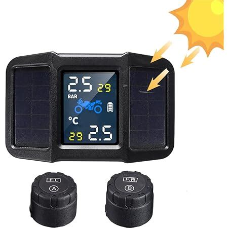 Skyshop® C410 Motorcycle/Bike Solar TPMS Tire Pressure Monitoring ...