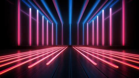 A neon stage for product background | Premium AI-generated image