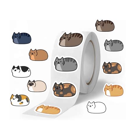 Flavizo 500 Pcs Kawaii Cat Stickers Set for Girls, Aesthetic Cute ...