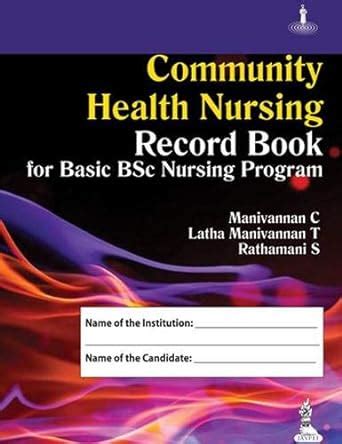 Buy Community Health Nursing Record Book For Basic Bsc Nursing Program ...