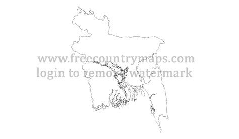 Bangladesh map outline