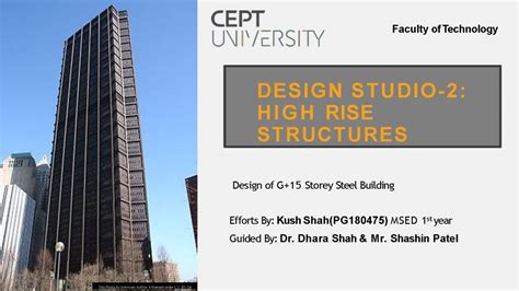 Structural Design & Detail of G+15 storey STEEL Building | CEPT - Portfolio