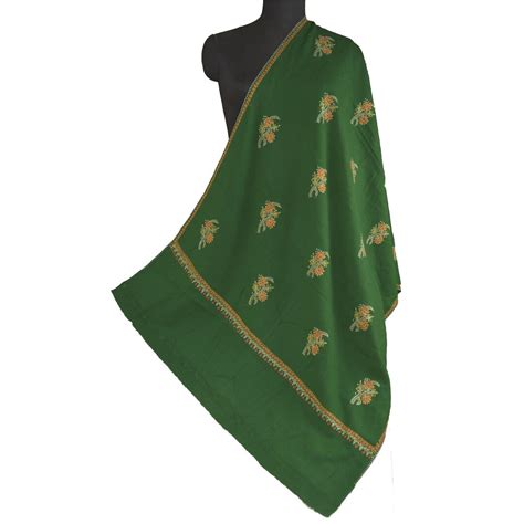 Image result for Green Long Patterned Rectangular Shawl