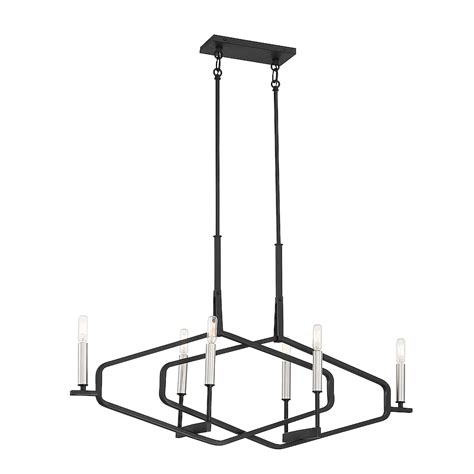 George Kovacs Traveler 6-Light Black and Brushed Nickel Modern ...