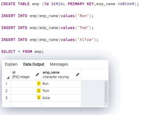 Image result for Auto Increment PostgreSQL